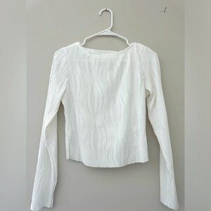 Elegant White Long Sleeve Top
